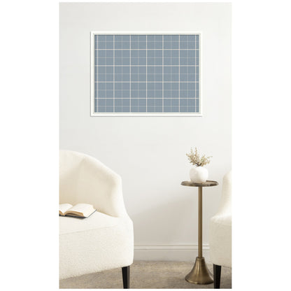 Framed Fabric Pinboard Light Blue Plaid Wall Organization