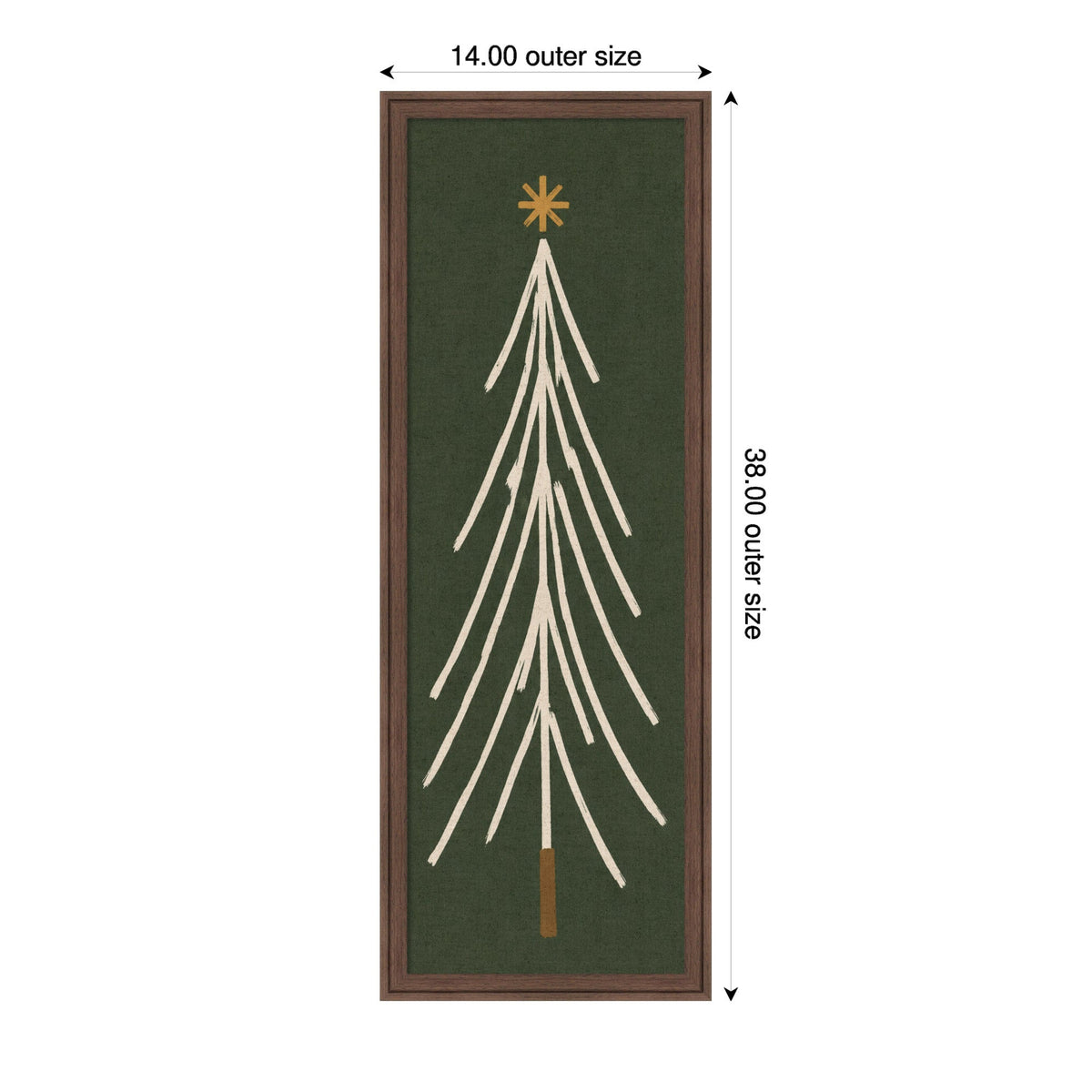 Framed Fabric Magnetic Board Minimalist Tree Panel Wall Organization