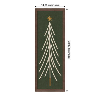 Framed Fabric Magnetic Board Minimalist Tree Panel Wall Organization