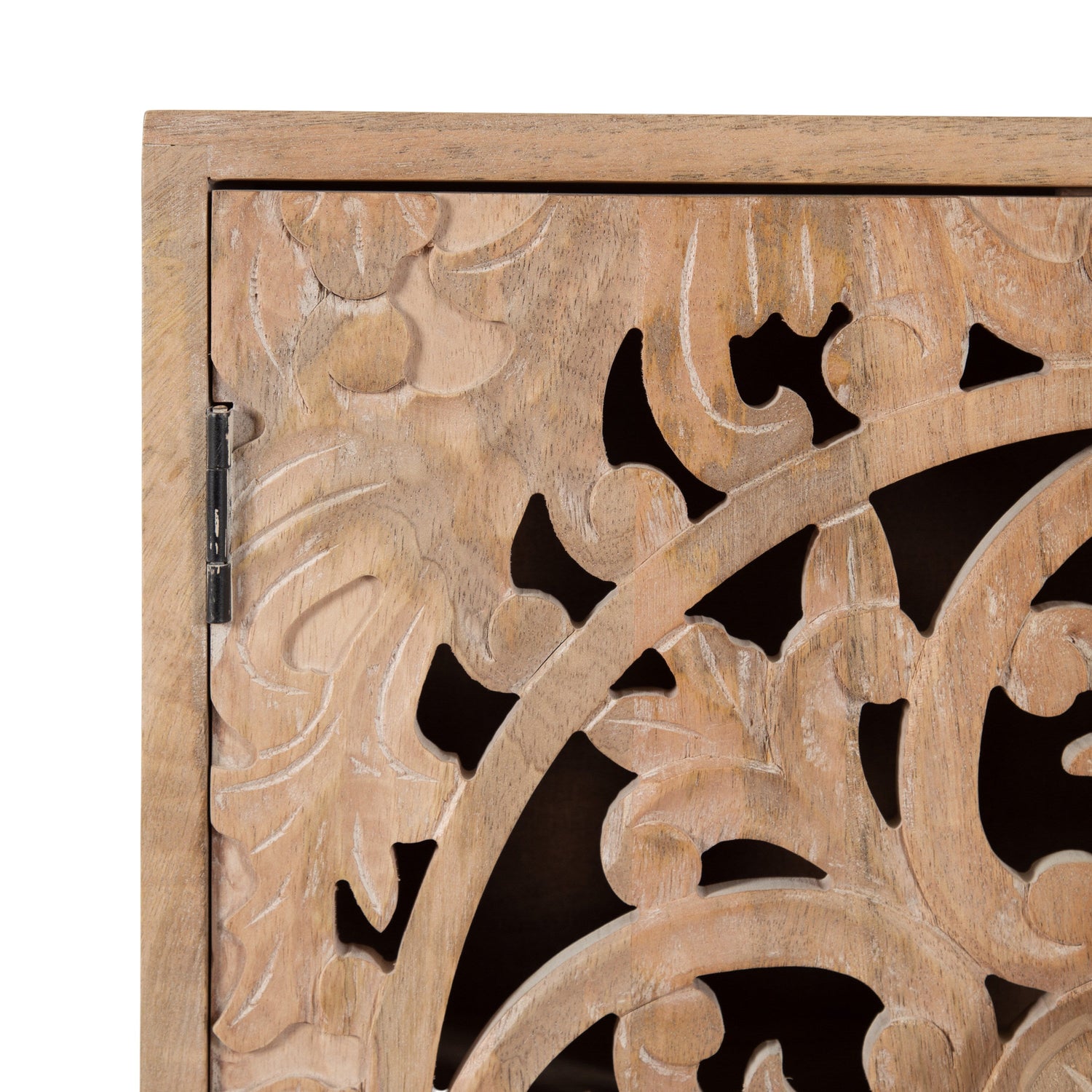 Saanvi Carved Wood Wall Cabinet