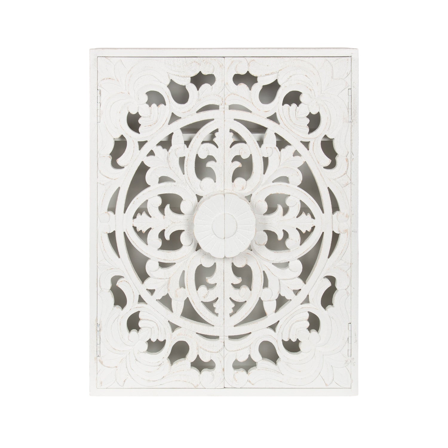 Saanvi Carved Wood Wall Cabinet