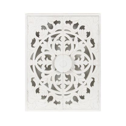 Saanvi Carved Wood Wall Cabinet
