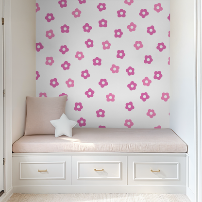 Daisy Dot (Pink) Wallpaper