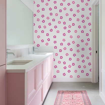 Daisy Dot (Pink) Wallpaper