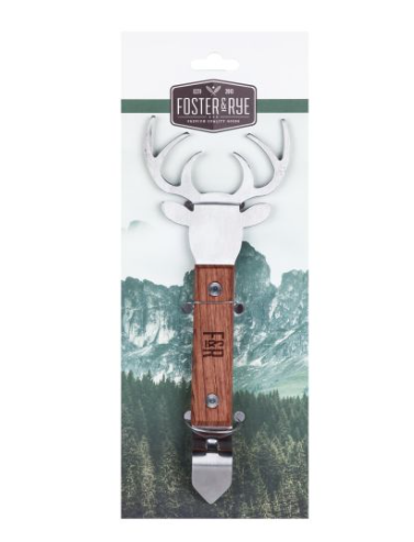 Stag Acacia Wood Bottle Opener