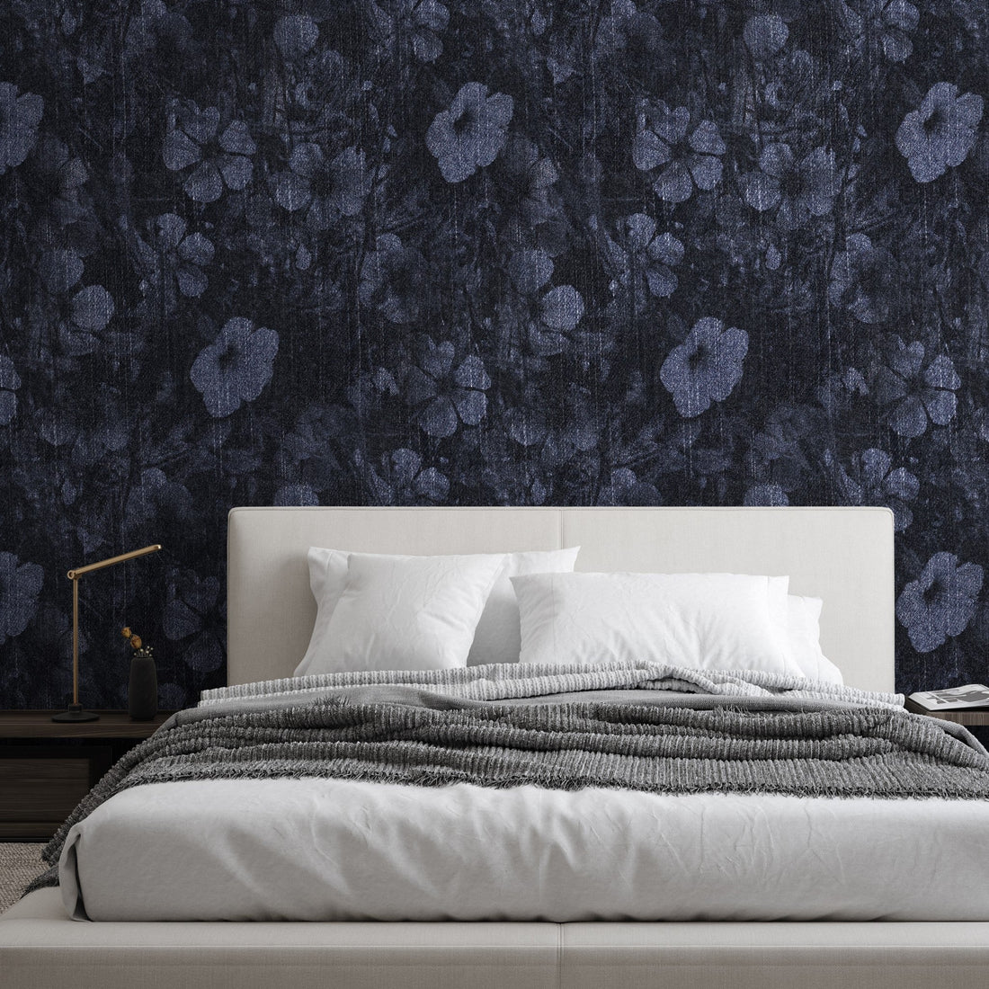 Navy Wallpaper - 8 FT H X 49 FT W LUXE