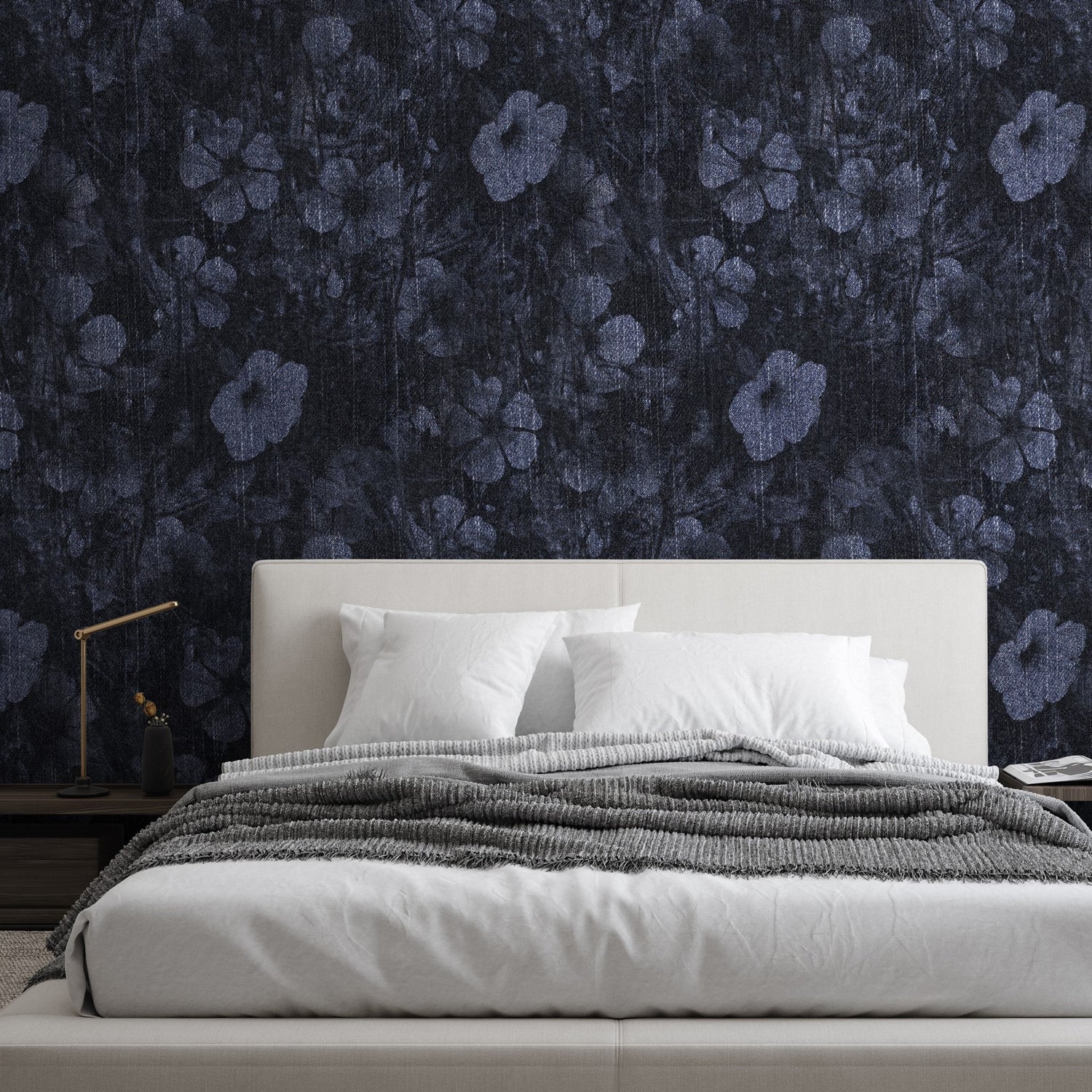 Navy Wallpaper - 8 FT H X 49 FT W LUXE