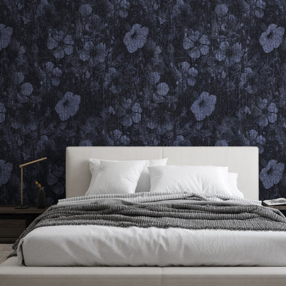 Navy Wallpaper - 8 FT H X 49 FT W LUXE