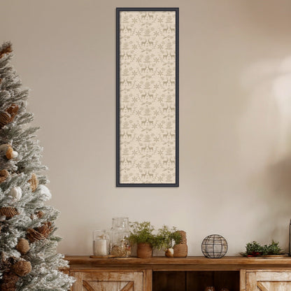 Framed Fabric Magnetic Board Reindeer Linen Wall Organization