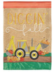 Flag Diggin Fall Backhoe Burlap