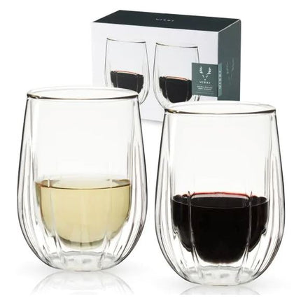 Double Walled Wine Glasses