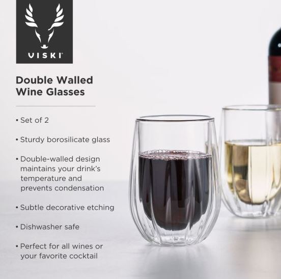 Double Walled Wine Glasses