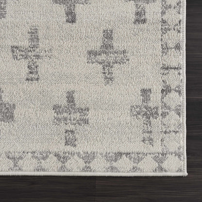Tigris Swiss Cross Ivory&amp;Gray Area Rug