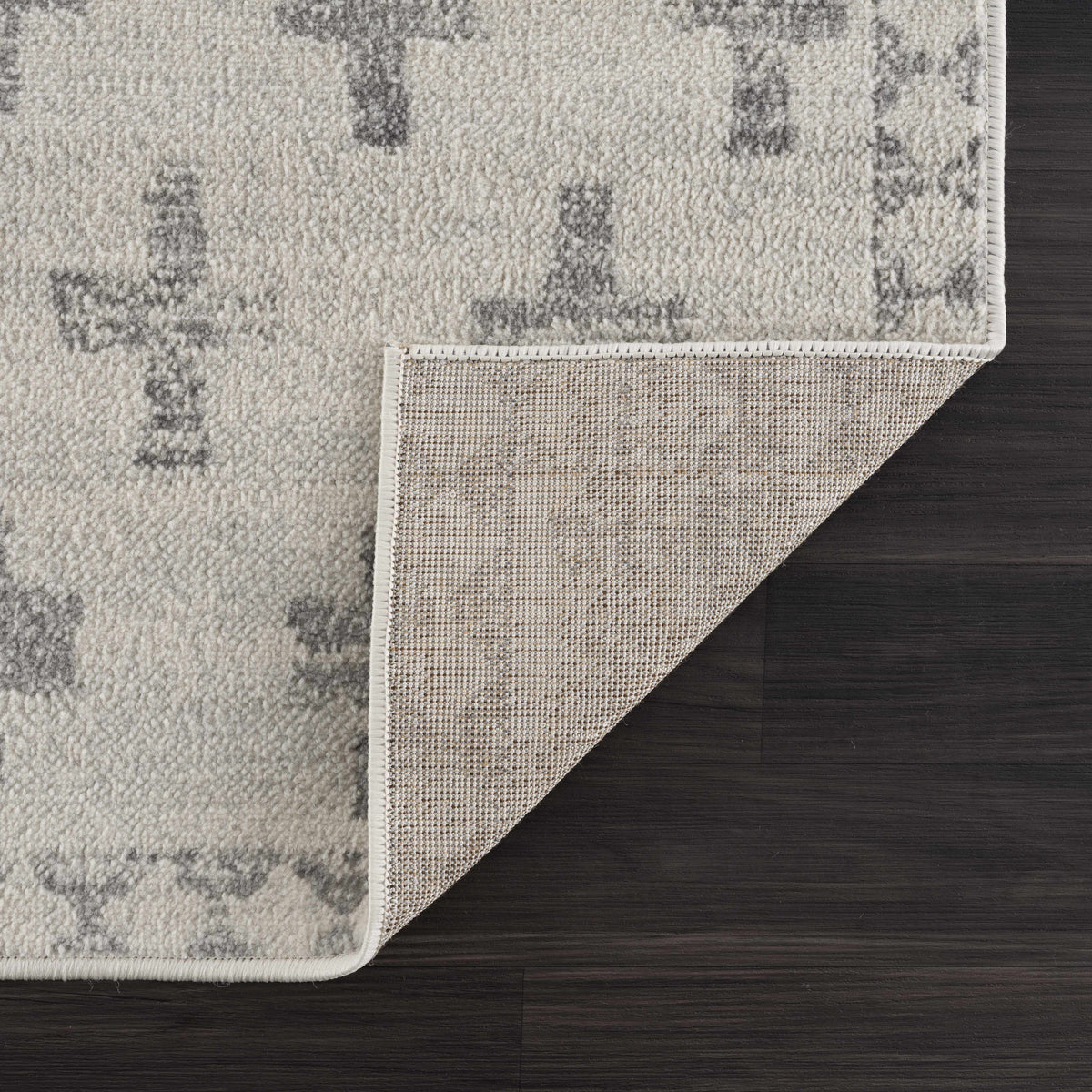 Tigris Swiss Cross Ivory&amp;Gray Area Rug
