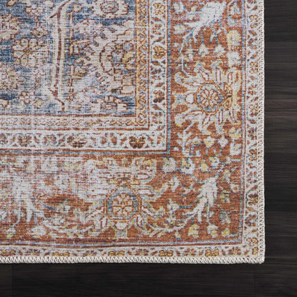 Rust Mair Traditional Washable Area Rug - Clearance