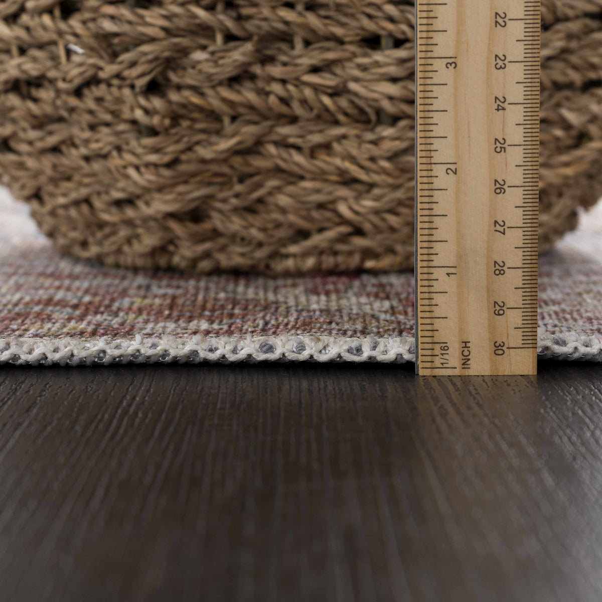 Rust Mair Traditional Washable Area Rug - Clearance