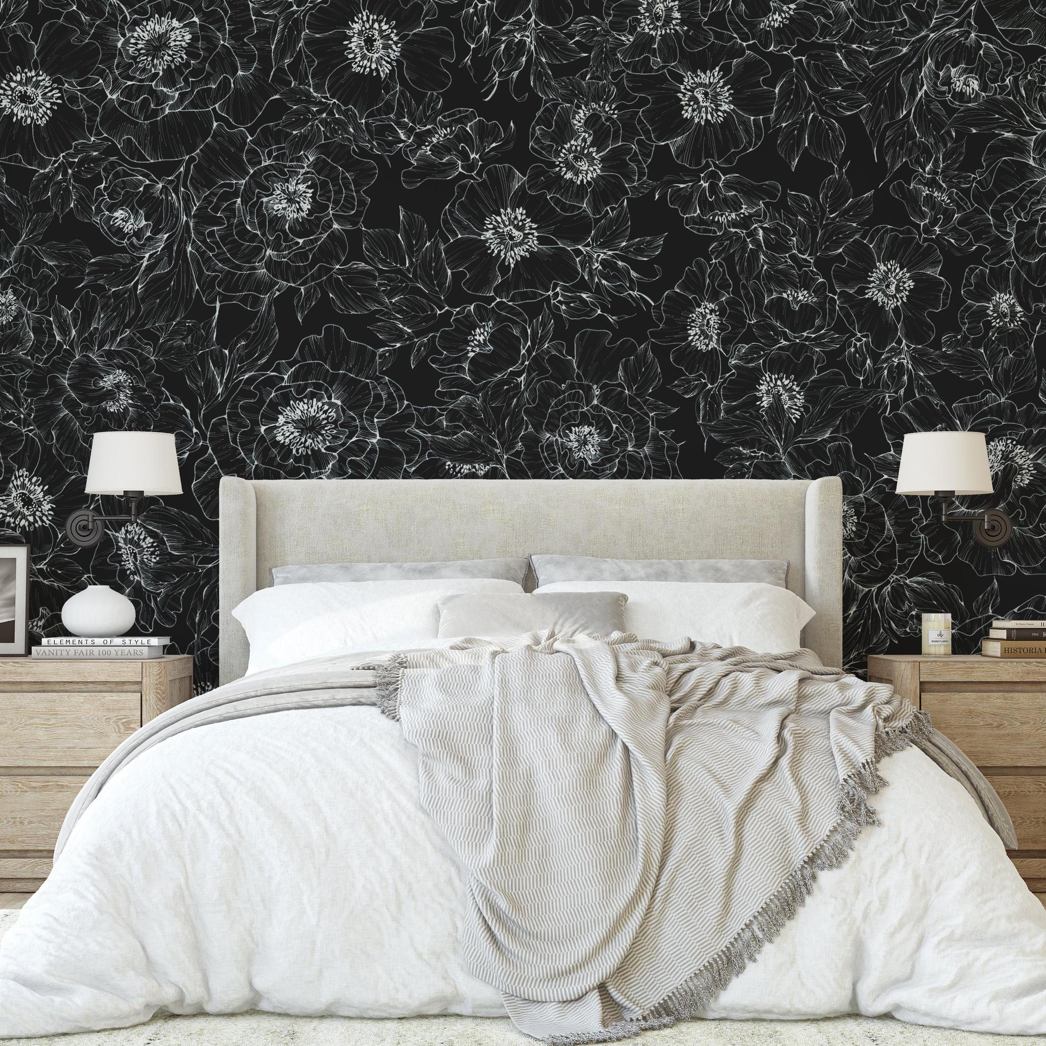 The Dutchess (Black) Wallpaper - 10 FT H X 15.8 FT W LUXE