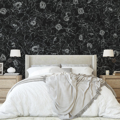The Dutchess (Black) Wallpaper - 10 FT H X 15.8 FT W LUXE