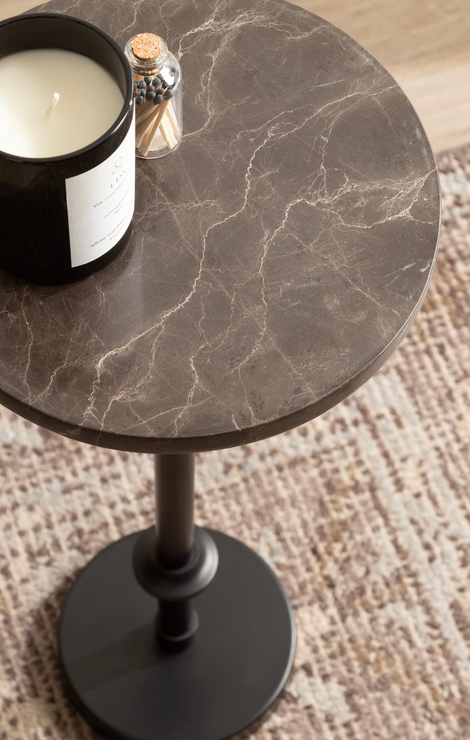 Engles Adjustable Marble Table and Plant Stand