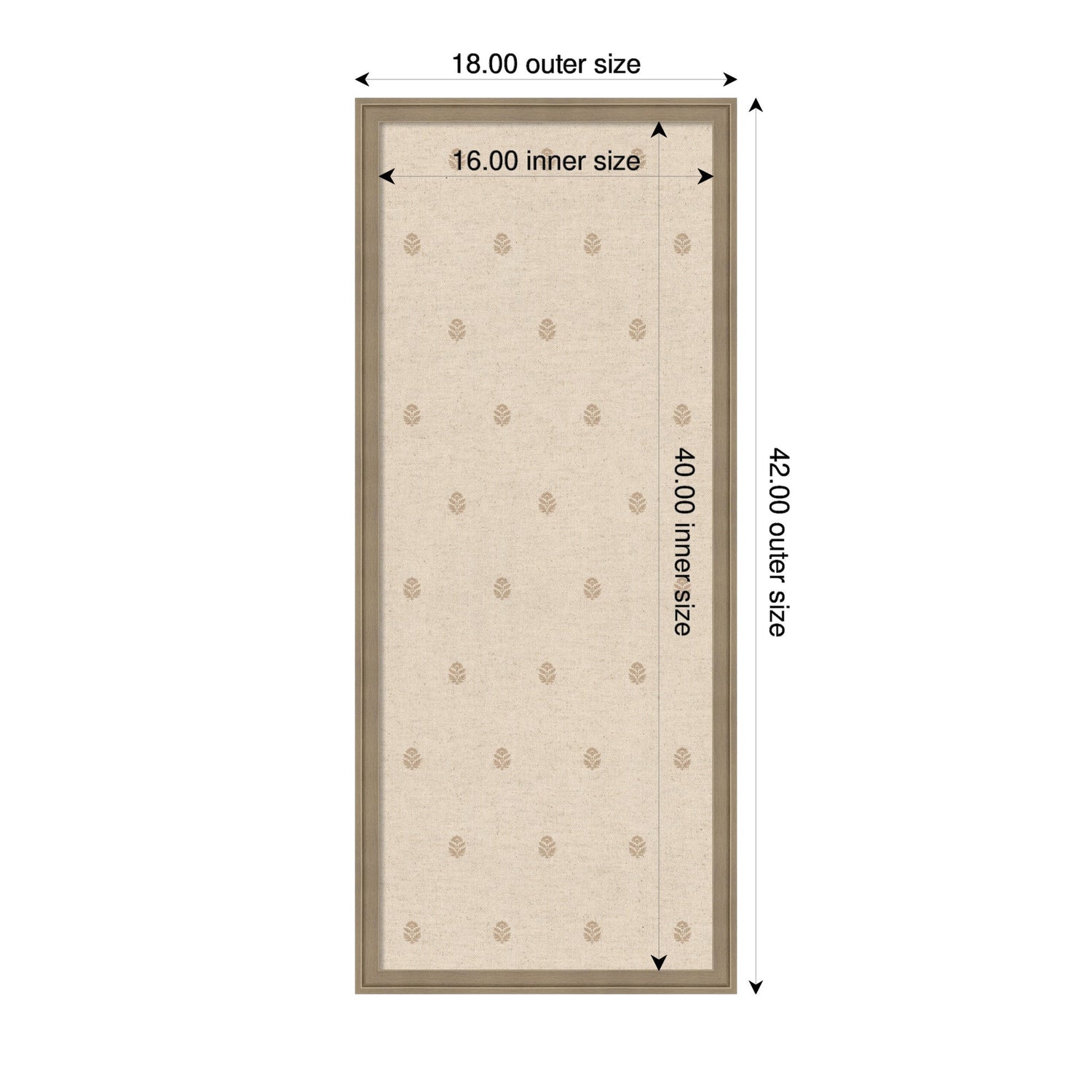 Pinboard Beige Botanical Block Print