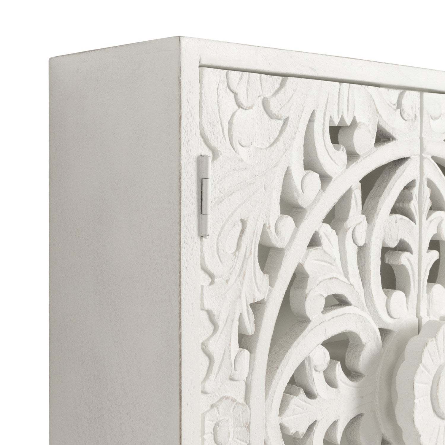 Saanvi Carved Wood Wall Cabinet