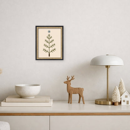 Scandinavian Tree by Laura Moss Framed Mounted Canvas Wall Art Print
