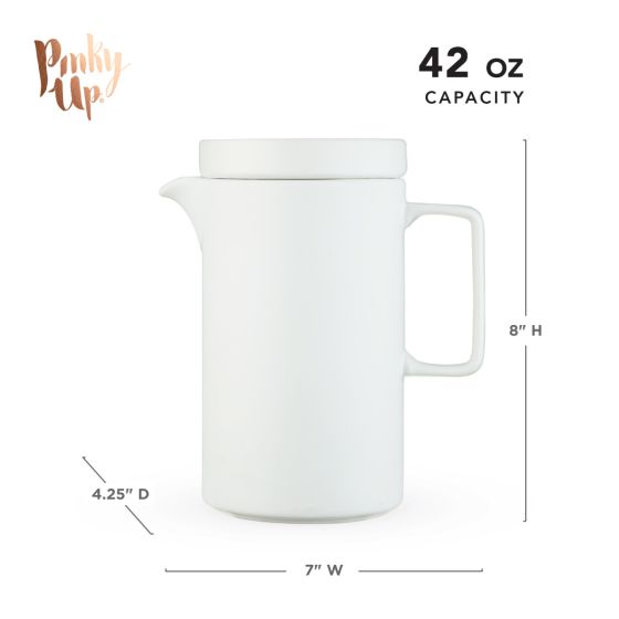 Jona Matte Finish Teapot in White