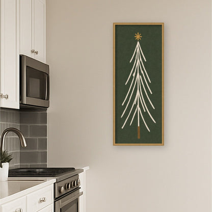 Kate and Laurel Framed Fabric Pinboard Minimalist Tree Panel
