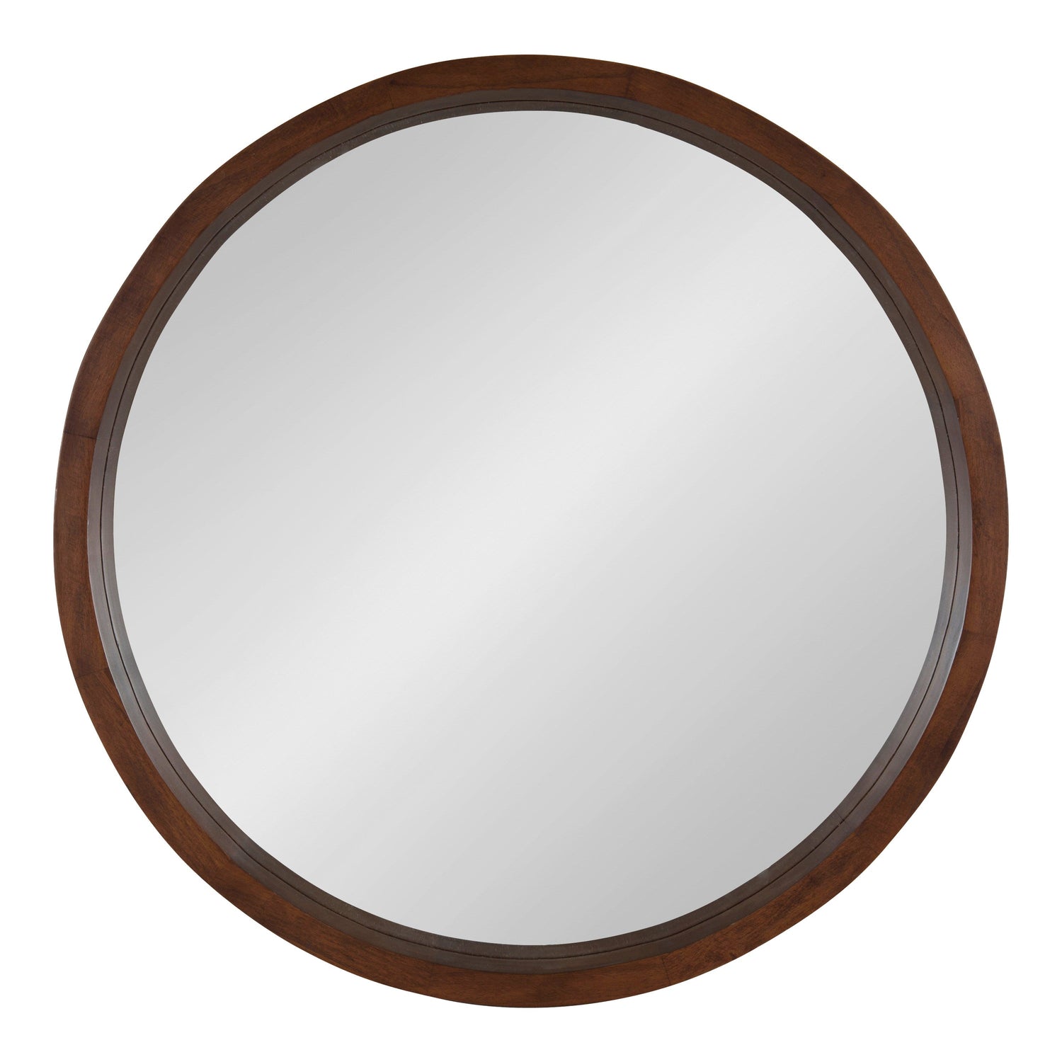 Hutton Round Wood Wall Mirror