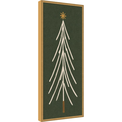 Kate and Laurel Framed Fabric Pinboard Minimalist Tree Panel