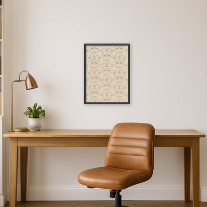 Framed Fabric Magnetic Board Reindeer Linen Wall Organization