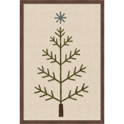 Framed Fabric Magnetic Board Scandi Tree Linen Wall Organization