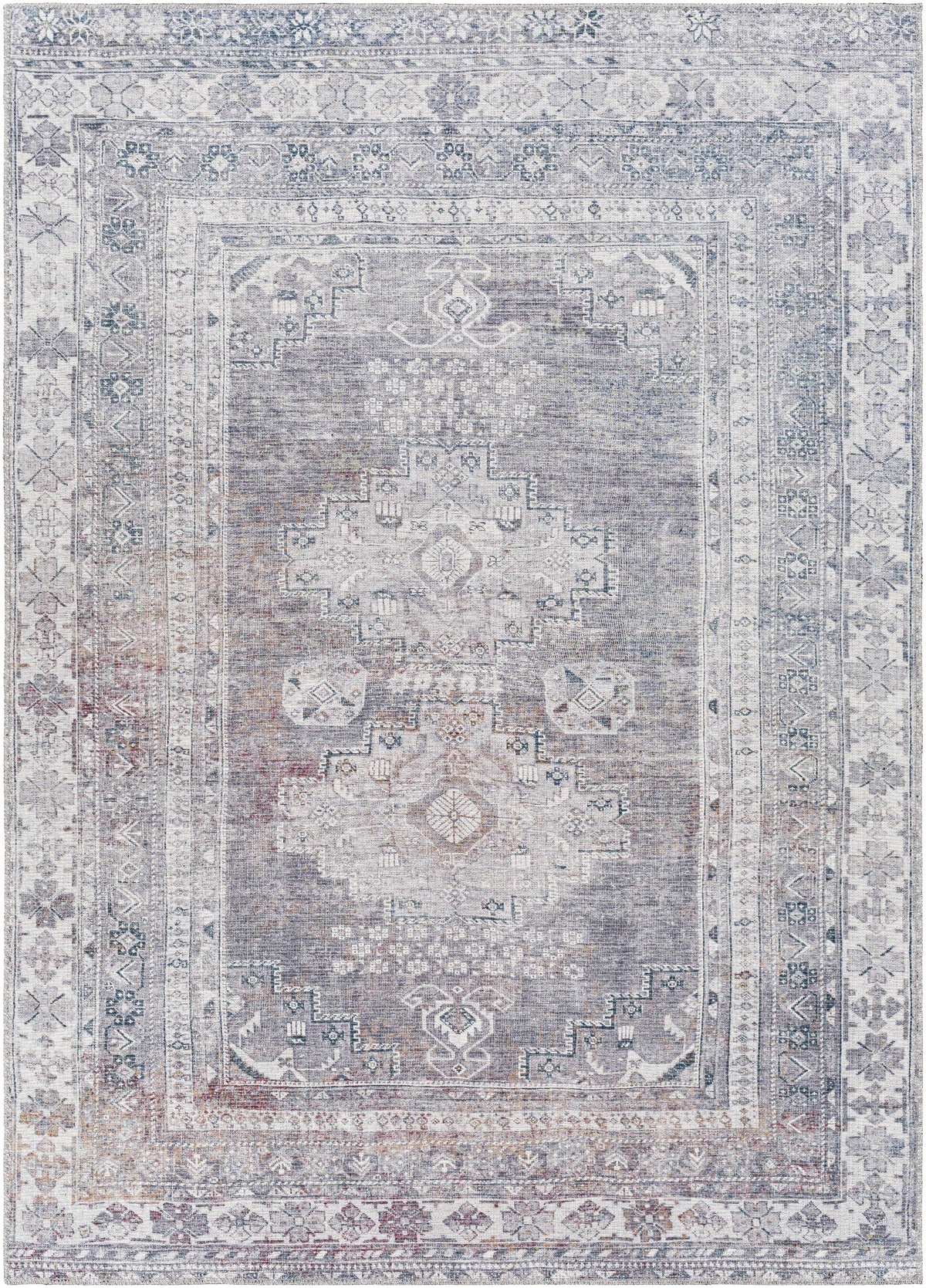 Baltinglass Gray Tumble Dry Washable Rug - Promo