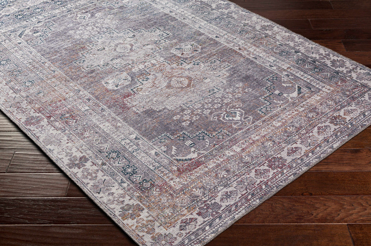 Baltinglass Gray Tumble Dry Washable Rug - Promo