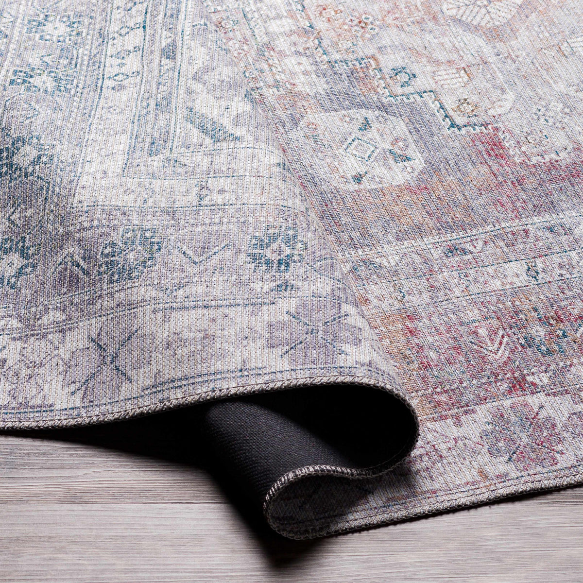 Baltinglass Gray Tumble Dry Washable Rug - Promo
