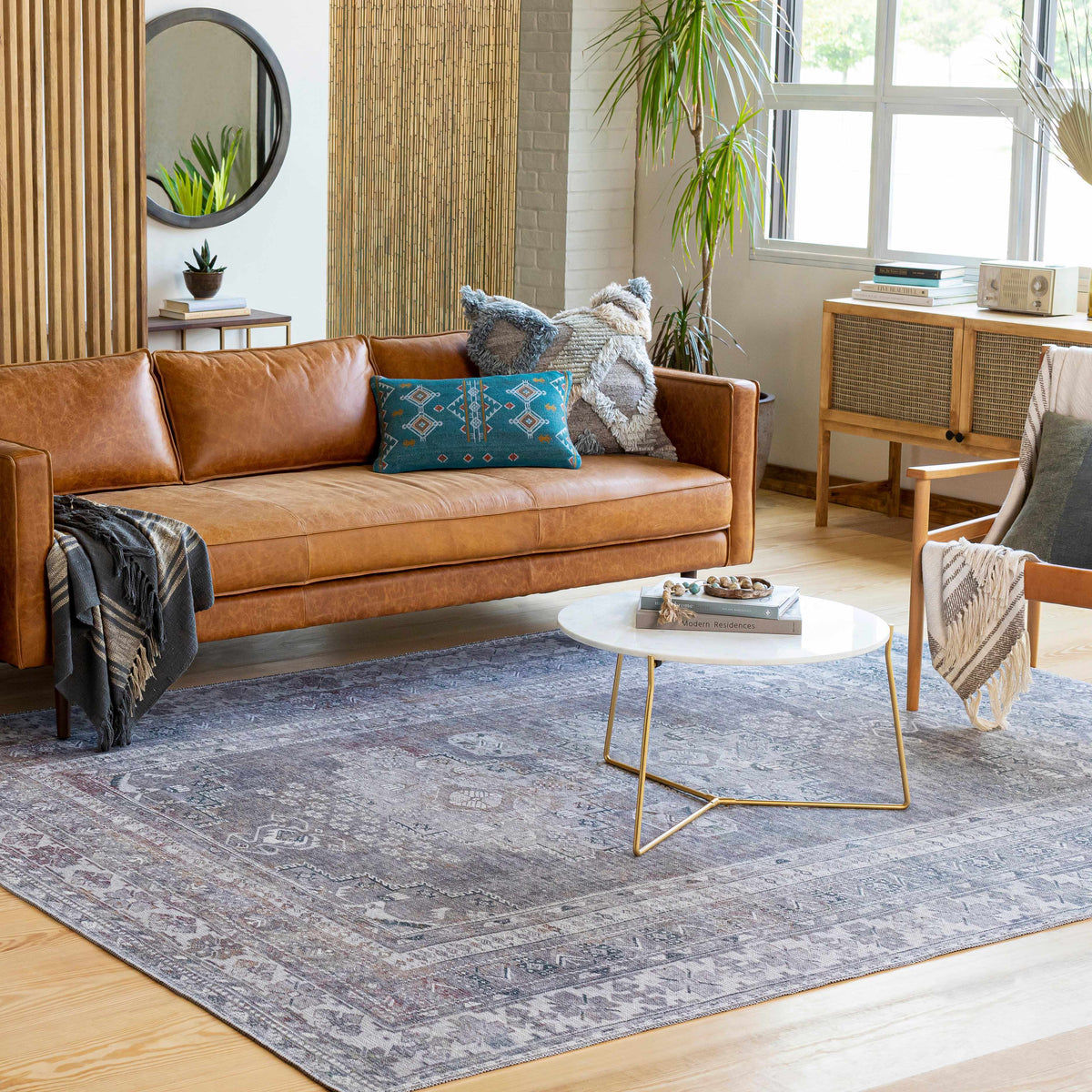 Baltinglass Gray Tumble Dry Washable Rug - Promo