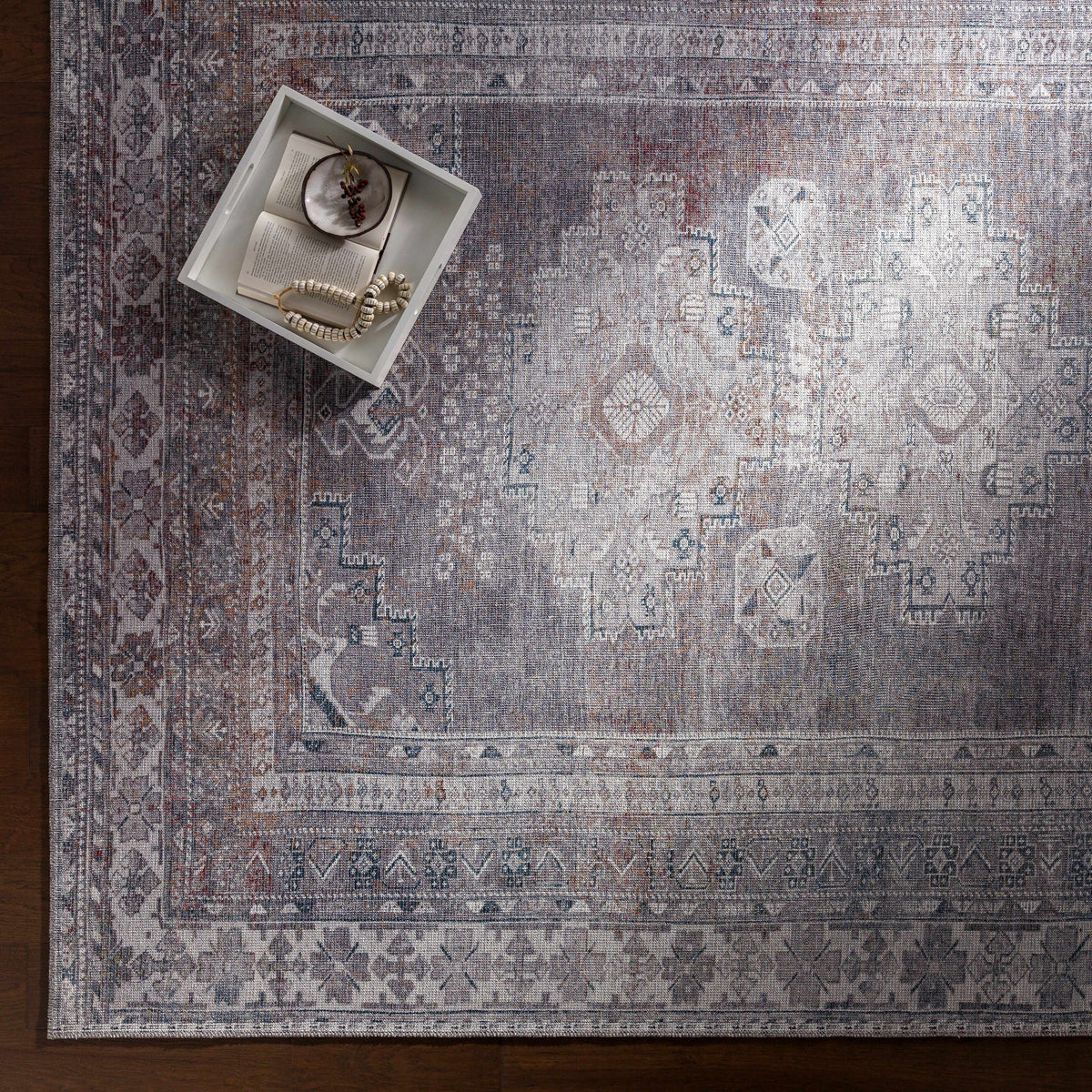 Baltinglass Gray Tumble Dry Washable Rug - Promo