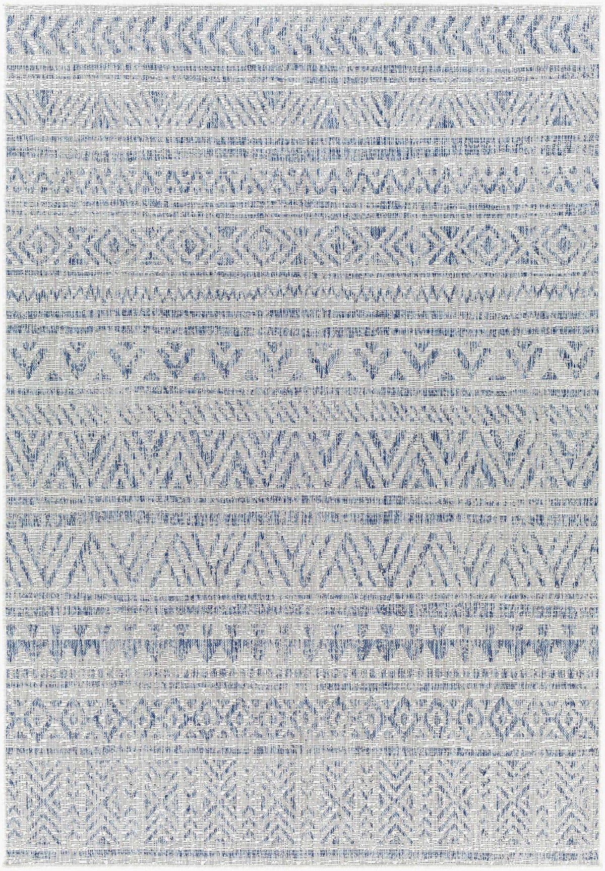 Novato Gray All Over Pattern Performance Outdoor Rug - Clearance