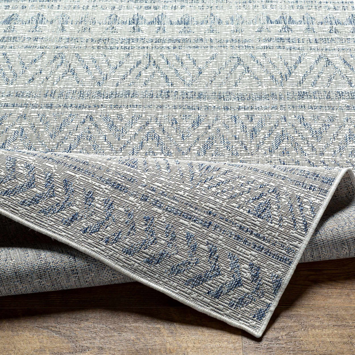 Novato Gray All Over Pattern Performance Outdoor Rug - Clearance