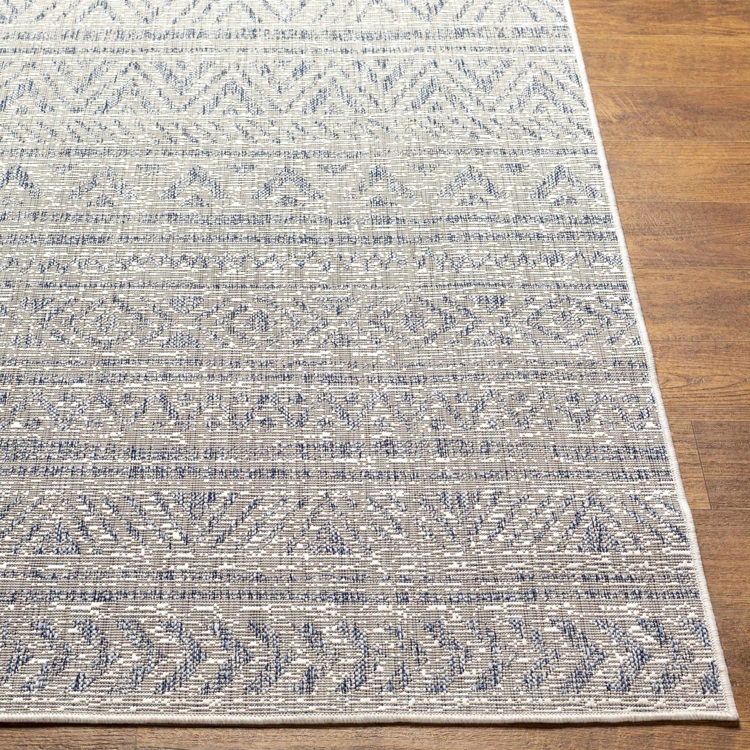 Novato Gray All Over Pattern Performance Outdoor Rug - Clearance