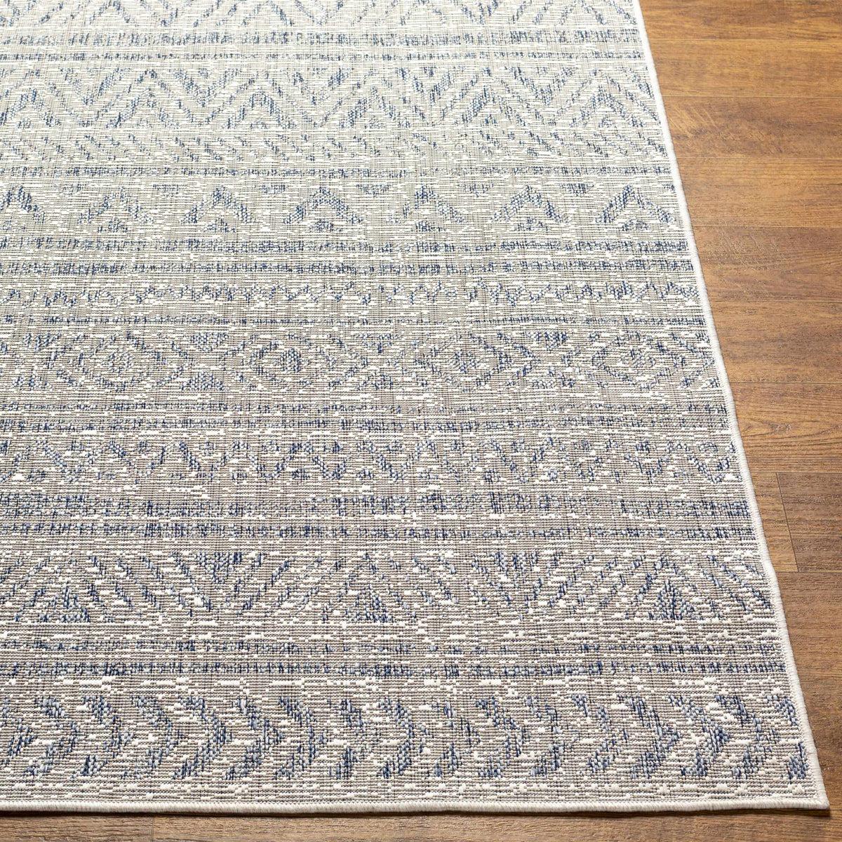 Novato Gray All Over Pattern Performance Outdoor Rug - Clearance