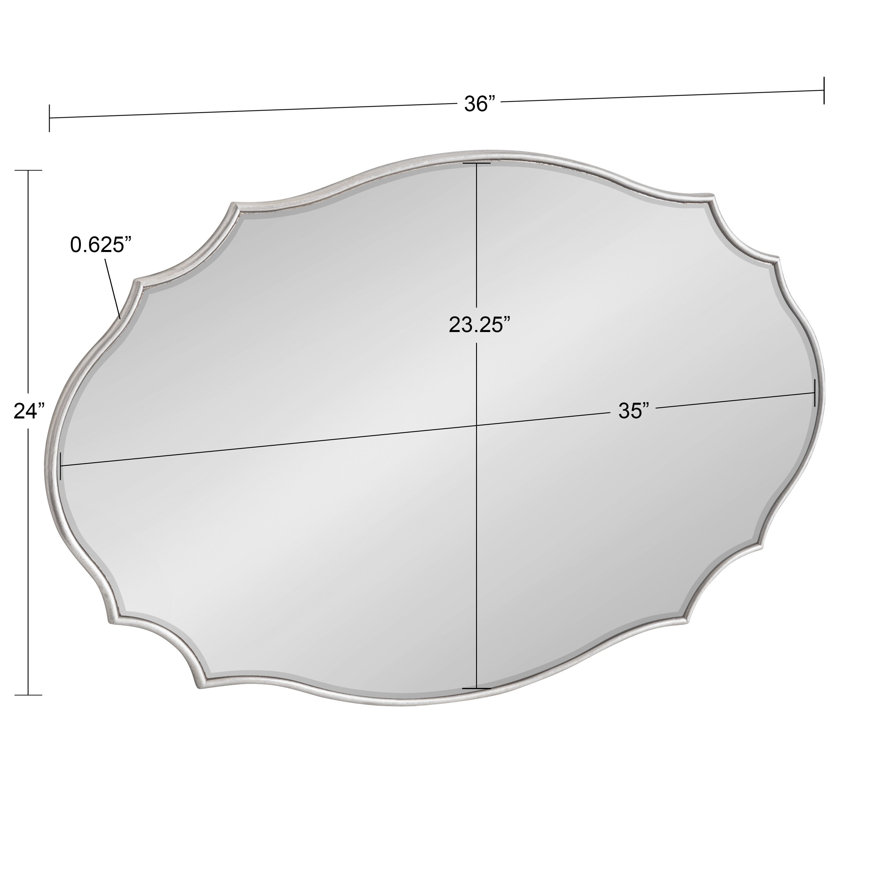 Leanna Scalloped Oval Wall Mirror