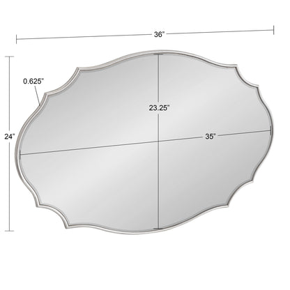 Leanna Scalloped Oval Wall Mirror