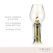 Glass Hurricane Bottle Lamp