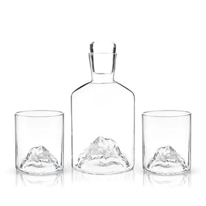 Mountain Decanter and Tumblers