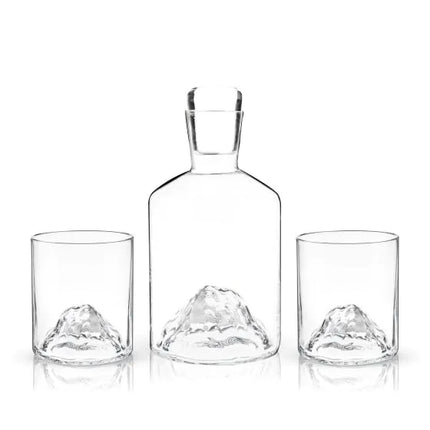 Mountain Decanter and Tumblers