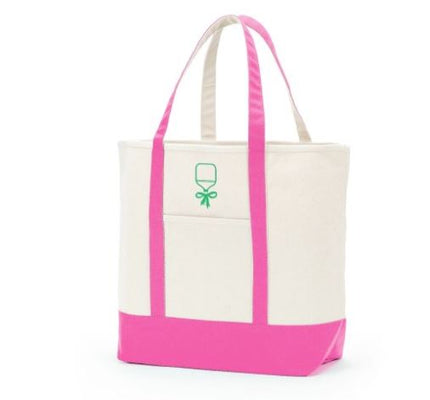 Pickleball Paddles Bow Hot Pink Everyday Tote