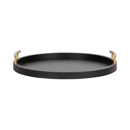 Halsey Wood Round Decorative Tray