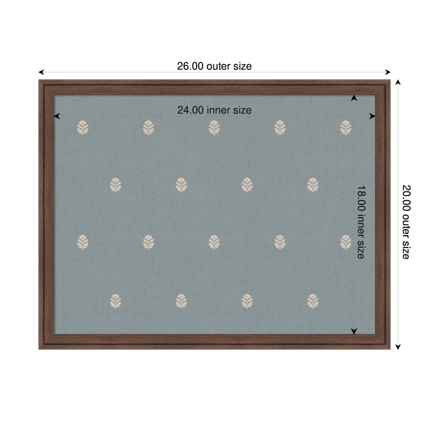 Pinboard Blue Botanical Block Print