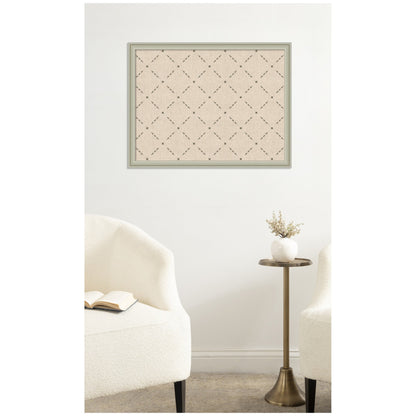 Pinboard Green Lattice Print